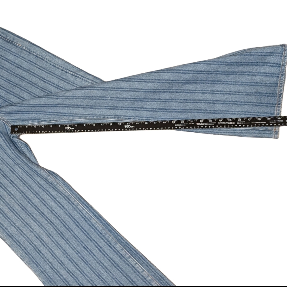 Veronica Beard Crosbie Wide Leg Striped Loafer High Rise Jean, Size 32 - Picture 11 of 11